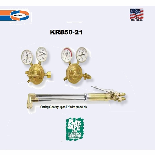 UNIWELD KR850-21-1 / UPC 80301 Professional Hvy Duty Cutting and Welding Outfit CGA300 MINIMUM ORDER