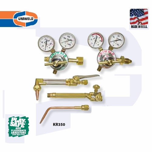 UNIWELD KRP350-4FB / UPC 81081 All American II Propane Med Duty Cutting and Welding Outfit No Access
