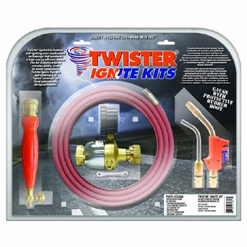 UNIWELD KT2A8X B-ACETYLENE TWISTER IGNITE SELF LIGHTING KIT (T2A-8 & A-5 TWISTER TIPS) UPC 89658