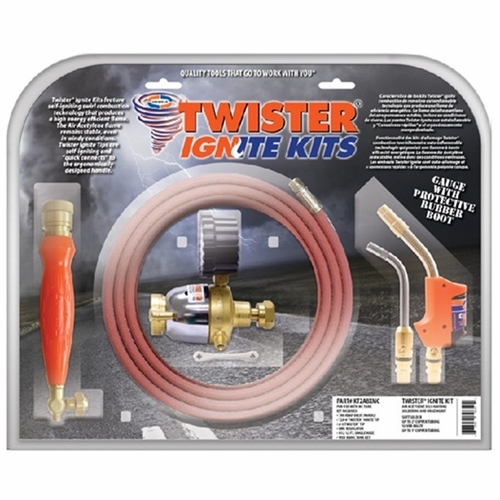 UNIWELD KT2A8XMC MC-ACETYLENE TWISTER IGNITE SELF LIGHTING KIT (T2A-8 & A-5 TWISTER TIPS) UPC 89659