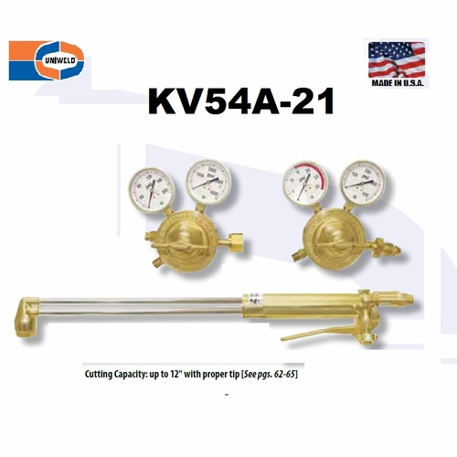 Uniweld Kv54A-21-1 / Upc 86301 Professional Hvy Duty Cutting And Welding Outfit Cga300 Minimum Order
