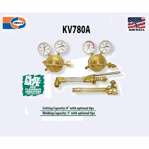 UNIWELD KV780A-1 / UPC 80005 Fabricator Hvy Duty Cutting and Welding Outfit CGA300 MINIMUM ORDER 2 N