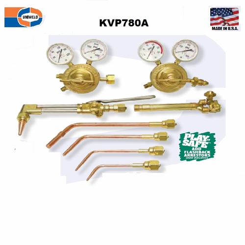 UNIWELD KVP780A-4 / UPC 80083 Roughneck Propane Hvy Duty Cutting and Welding Outfit No Access CGA510