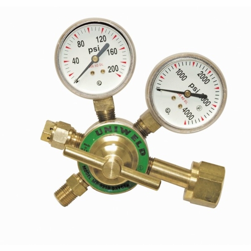 UNIWELD MR8210 / UPC 12200 Med Duty 1 Stage Regulator O2 5-80 PSIG inch B inch RH CGA540 MINIMUM O