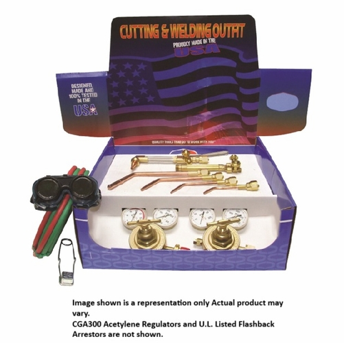 UNIWELD OPH1-780A-1TFB Roughneck Hvy Duty Cutting and Welding Outfit w/FB Arrestors CGA300 Grade T