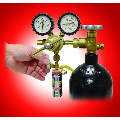 UNIWELD RHP400F NITROGEN REGULATOR (20-400 PSIG) WITH UNF3 FLOW INDICATOR UPC 13002