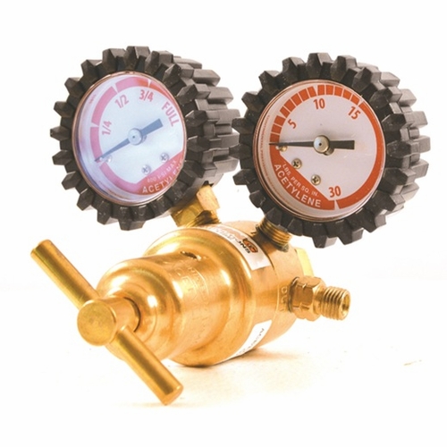 Uniweld Rmc100  Lt Duty 1 Stage Regulator Acetylene W/Gauge Boots 2-15 Psig  A Lh Cga200  Upc 14102