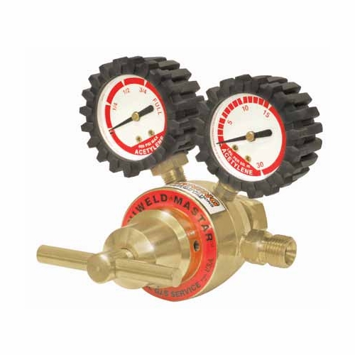 Uniweld Rsb2B / Upc 12105 Mastar Lt Duty 1 Stage Regulator Acetylene W/Gauge Boots 2-15 Psig  Inch B