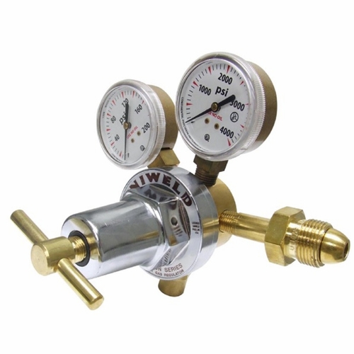 UNIWELD RUH8214 Med Duty 1 Stage Regulator w/2 inch Gauges Argon 5-125 PSIG UPC 11008