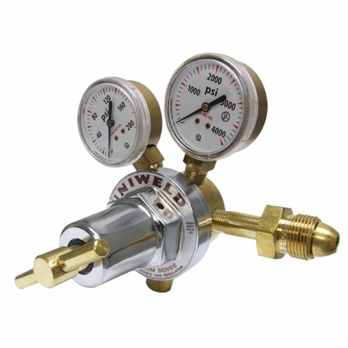 UNIWELD RUH8216 Med Duty 1 Stage Regulator w/2 inch Gauges Helium 5-125 PSIG UPC 11011