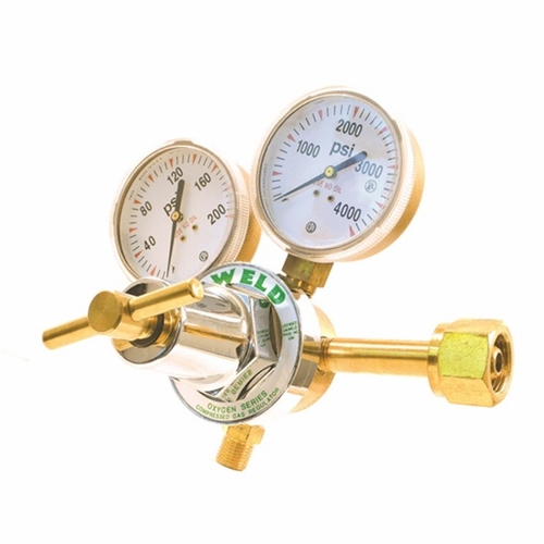 UNIWELD RUH8310   Med Duty 1 Stage Regulator w/2.5 inch  Gauges O2 5-125 PSIG  UPC 11700