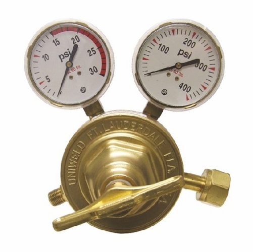 UNIWELD RV8011  Hvy Duty 1 Stage Regulator  Acetylene 2-15 PSIG  B  LH CGA300  UPC 10012