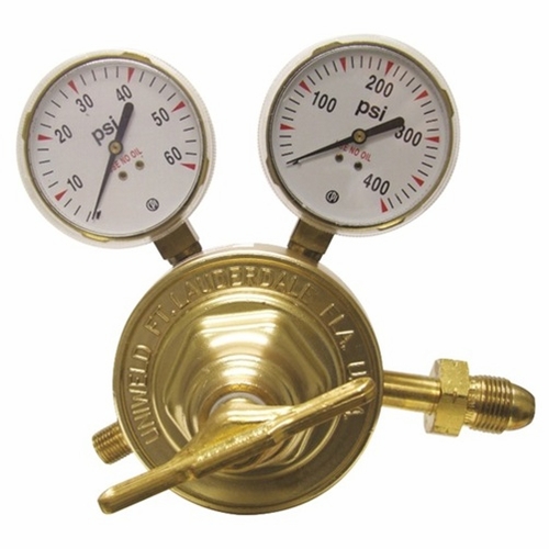 UNIWELD RV8012 Heavy Duty 1 Stage Regulator LP and Fuel/Gas 2-40 PSIG B LH CGA5 UPC 10015