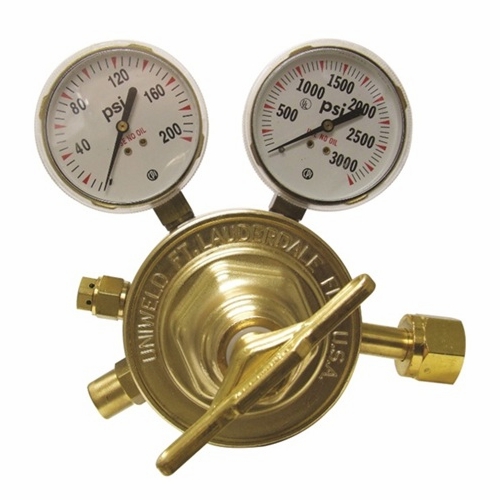 UNIWELD RV8013 Heavy Duty 1 Stage Regulator CO2 5-125 PSIG 5/8 inch -18 RH CGA320 UPC 10016