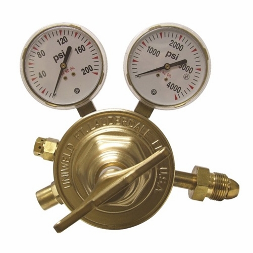 UNIWELD RV8015 Heavy Duty 1 Stage Regulator Nitrogen 5-125 PSIG 5/8 inch -18 RH CGA580 UPC 10018
