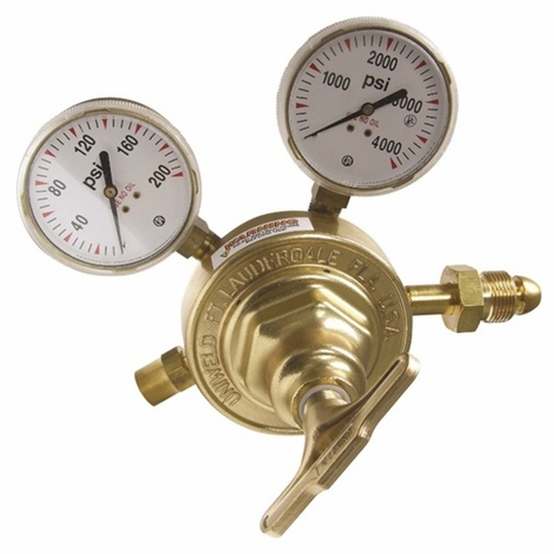 UNIWELD RVT8016 Heavy Duty 2 Stage Regulator Helium 5-125 PSIG 5/8 inch -18 RH CGA580 UPC 10110