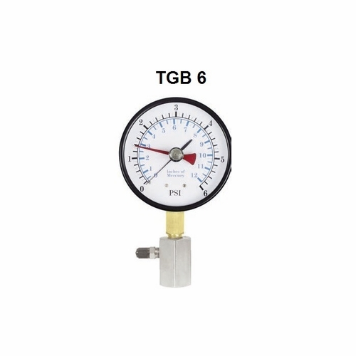 UNIWELD TGB105 1 inch  GAS TEST GAUGE, 0-5 PSI/140 inch  WC, TOP MOUNT UPC 41102