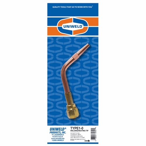Uniweld Type1-0 Oxyacetylene/Hydrogen/Map//Pro/Propane/Natural Gas Complete Welding Tip Number 0
