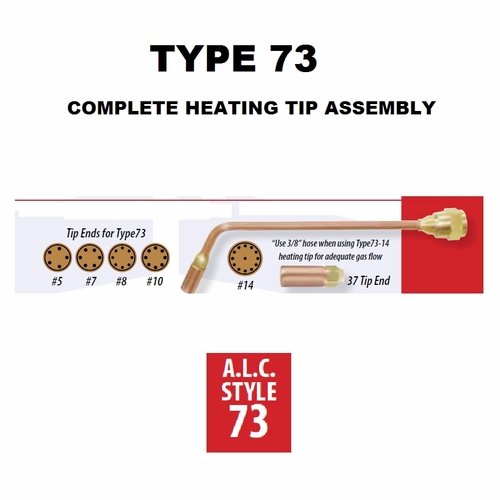 UNIWELD TYPE73-10 / UPC 31704 Oxyacetylene/Hydrogen/MAP//Pro™/Propane/Natural Gas Complete Heating T