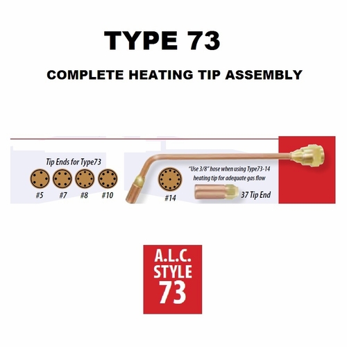 Uniweld Type73Te-8 / Upc 31707 Oxyacetylene/Hydrogen/Map//Pro/Propane/Natural Gas Tip End Only Numb