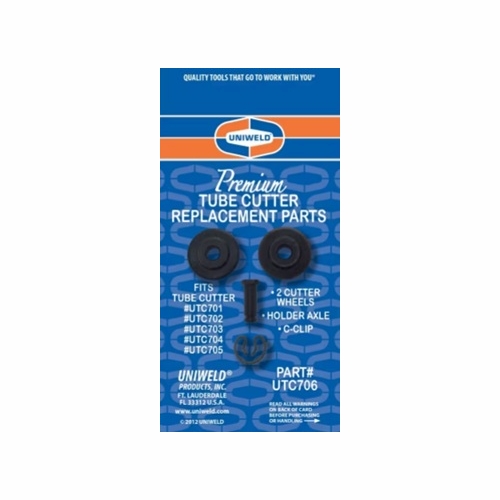 UNIWELD UTC706 Replacement Kit (2) Cutter Wheels,a Holder Axle, Clip for UTC701, 702, 703, 704, 705