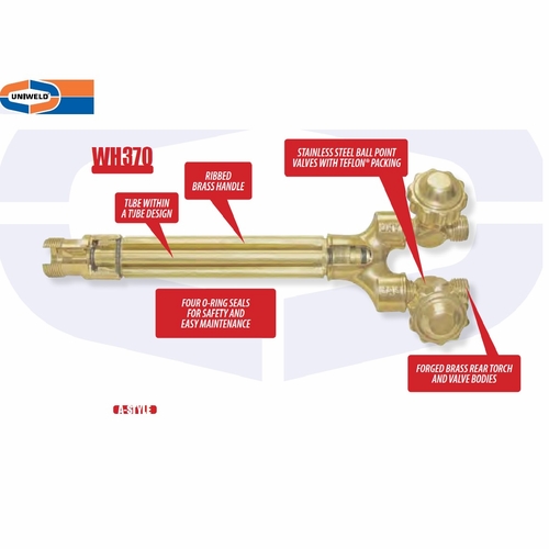UNIWELD WH370 / UPC 00200 Welding Handle 8-3/4 inch Med Duty w/o Mixer MINIMUM ORDER 1