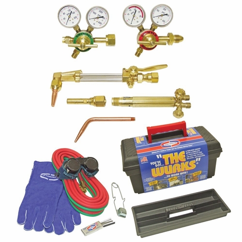 UNIWELD WURKS-H / UPC 85005 The WURKS Med Duty Cutting and Welding Outfit CGA510 MINIMUM ORDER 4