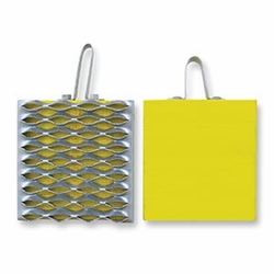 Uteck 63001 Wheel Chock, Hardwood, With Metal Handle, 10 Inch  Length X 9.25 Inch  Width X 5.25 Heig