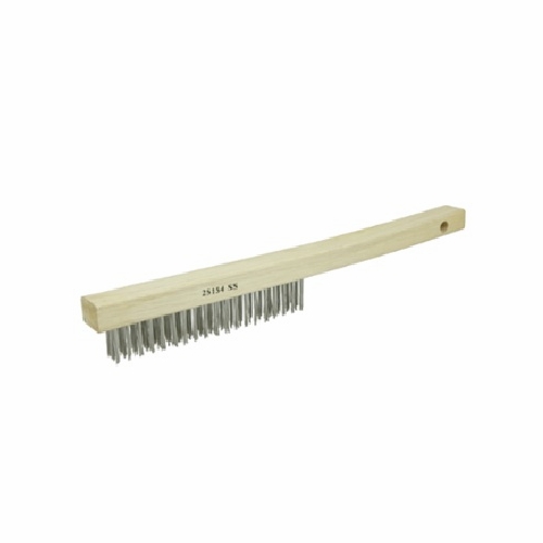 WEILER 25154 STAINLESS STEEL HAND WIRE BRUSH 13.50 inch LENGTH