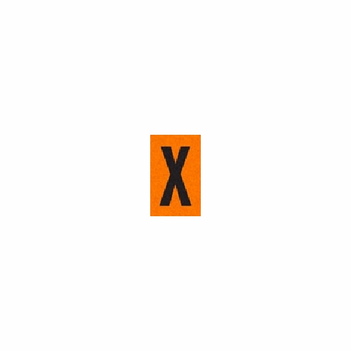 X BLACK ON ORANGE REFLECTIVE 1 X 1.5 PACK OF 25 PT-RD-O-X-BLK/ORG