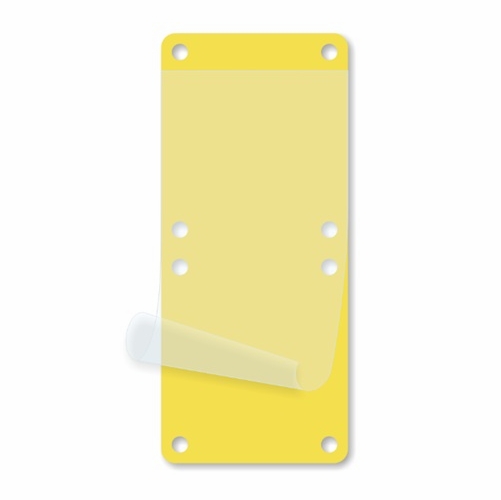 YELLOW BLANK CABLE TAG 2-1/2 inch x 5-3/4 inch  SELF LAMINATING PK/50