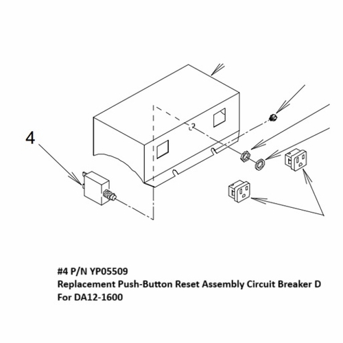 Yp05509 Replacement Push-Button Circuit Breaker D For Redi-Line Da12-1600
