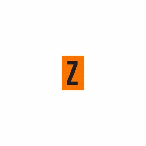 Z BLACK ON ORANGE REFLECTIVE 1 X 1.5 PACK OF 25 PT-RD-O-Z-BLK/ORG