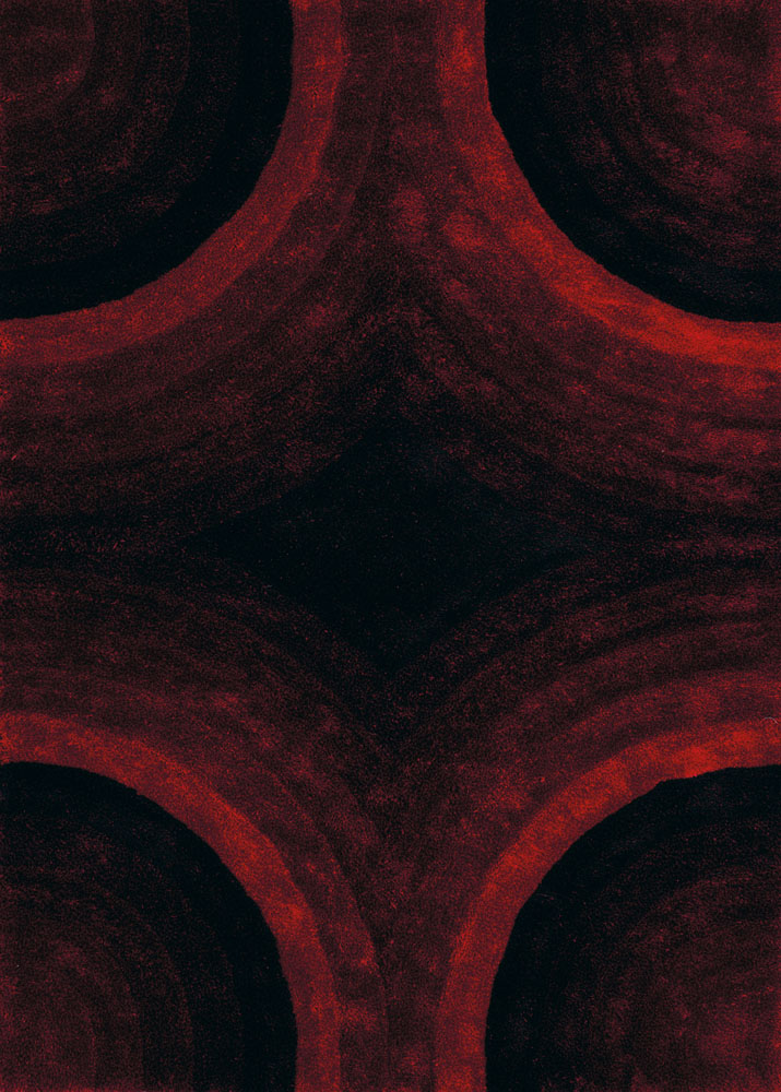 Red Angles Arches Corners Faded Contemporary Area Rug Geometric 2100-20230