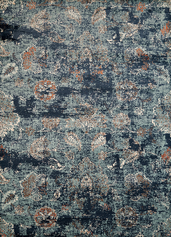 2×7 United Weavers Blue Floral Rings Runner 3001-00160 – Aprx 1’10” x 7’2″