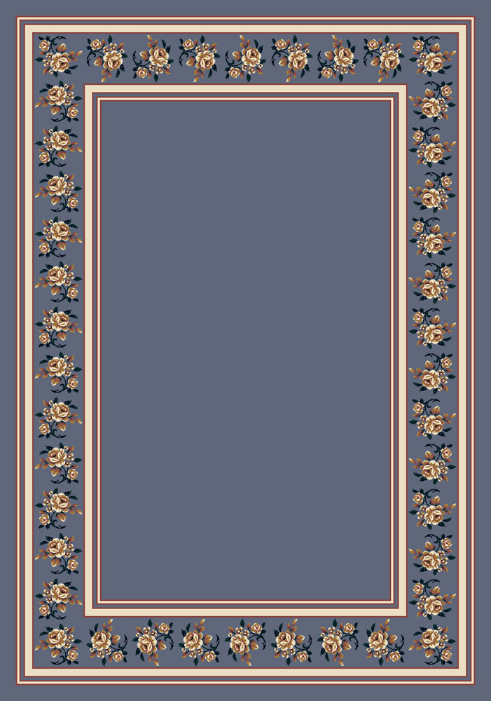 Milliken Blue Transitional Casual Petals Bulbs Area Rug Floral Rosalie Lapis - Picture 2 of 9