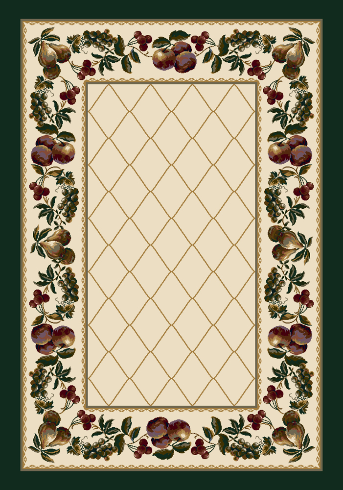Milliken Ivory Contemporary Leaves Area Rug Floral Fruit Medley Opal Garnet - Picture 2 of 9