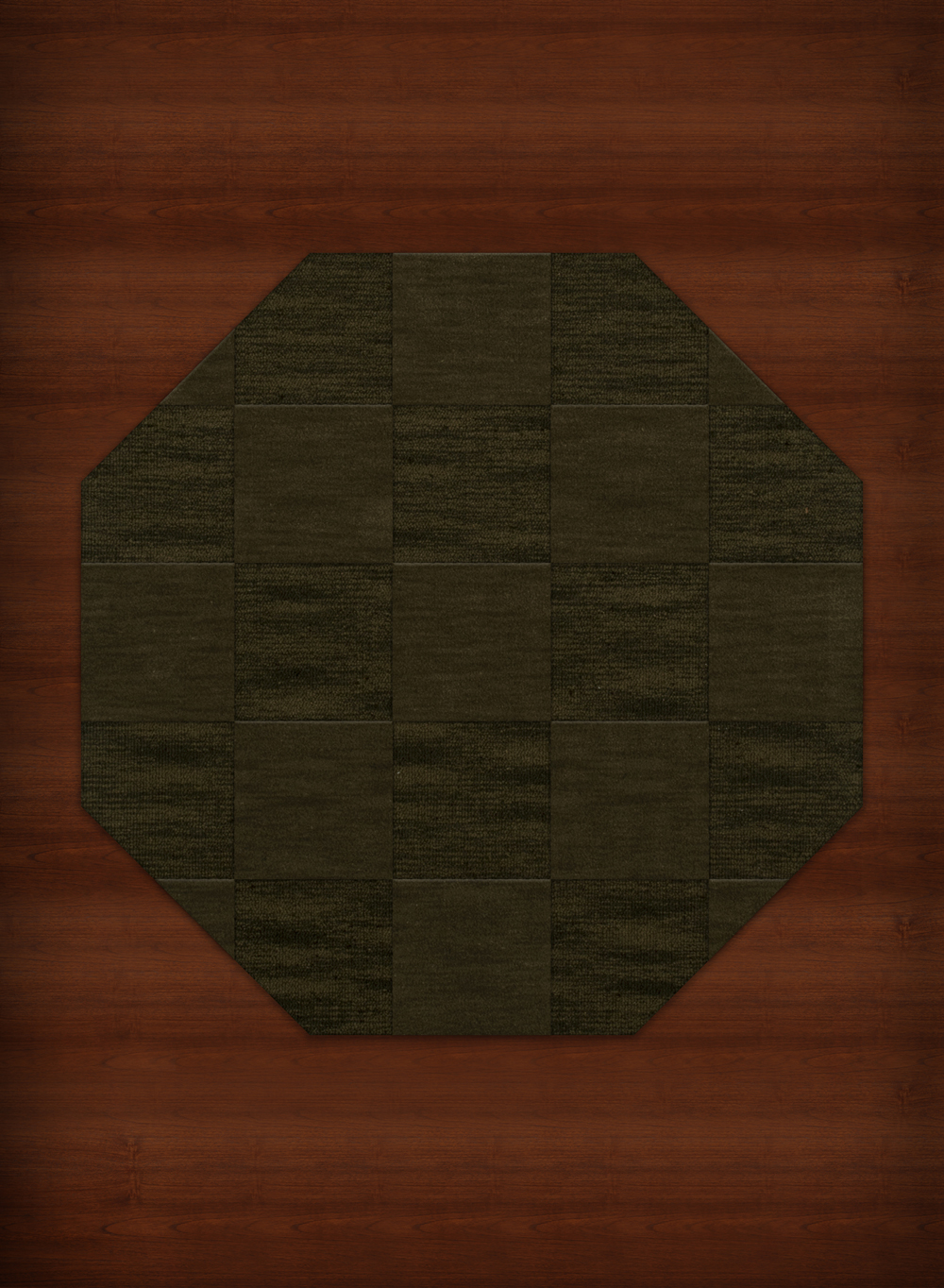 Green Transitional Hand Hooked Checkered Squares Grid Area Rug Checked DV15 - Picture 3 of 35