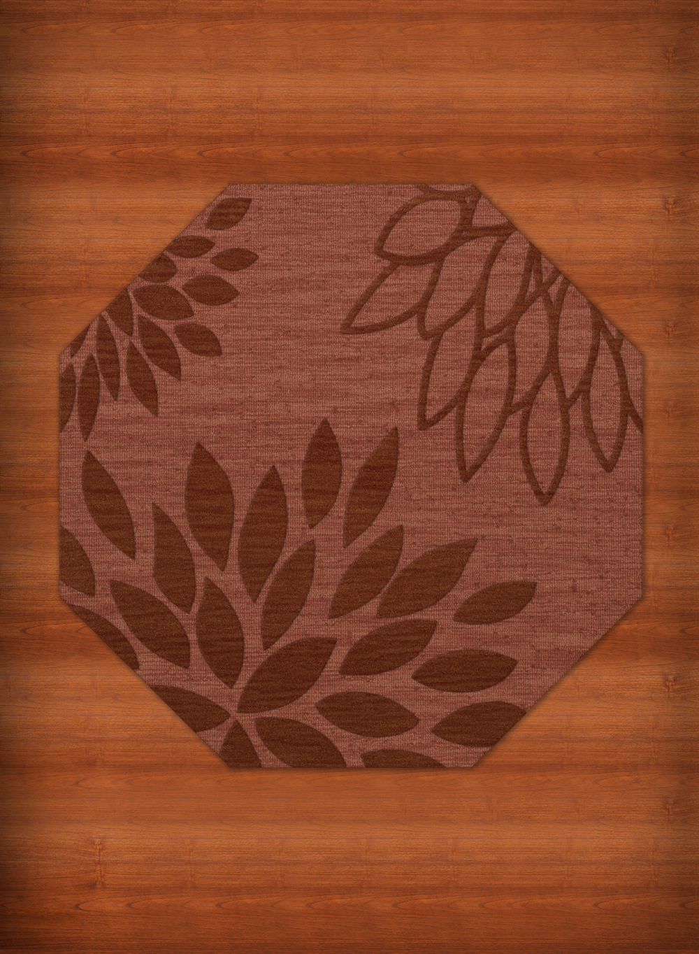 Pink Transitional Leaves Petals Area Rug Floral DV17 - Picture 3 of 35