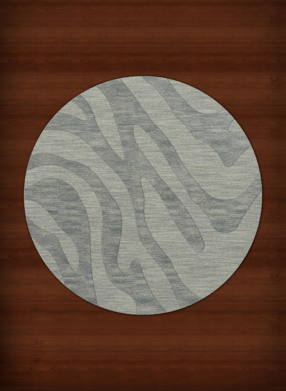 Blue Swirls Lines Stripes Transitional Area Rug Animal Print DV2 - Picture 3 of 35