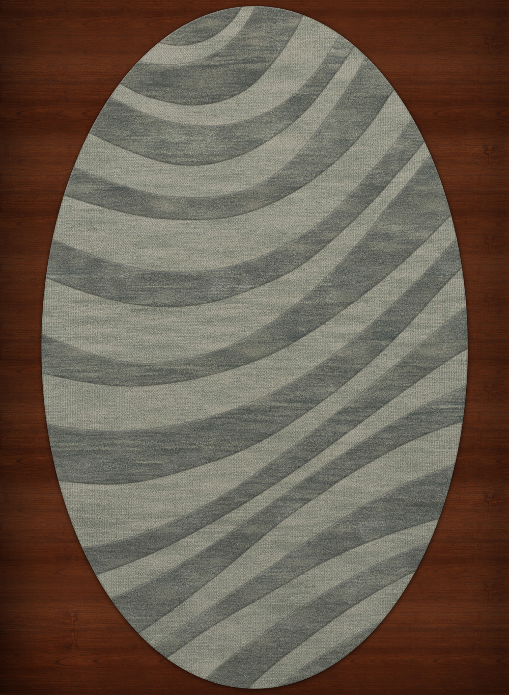 Blue Waves Swirls Stripes Lines Transitional Area Rug Abstract DV12 - Picture 5 of 35