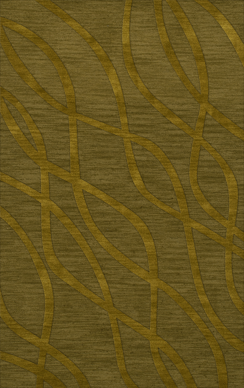 Green Transitional Hand Hooked Swirls Lines Stripes Area Rug Abstract DV10 - Picture 5 of 35