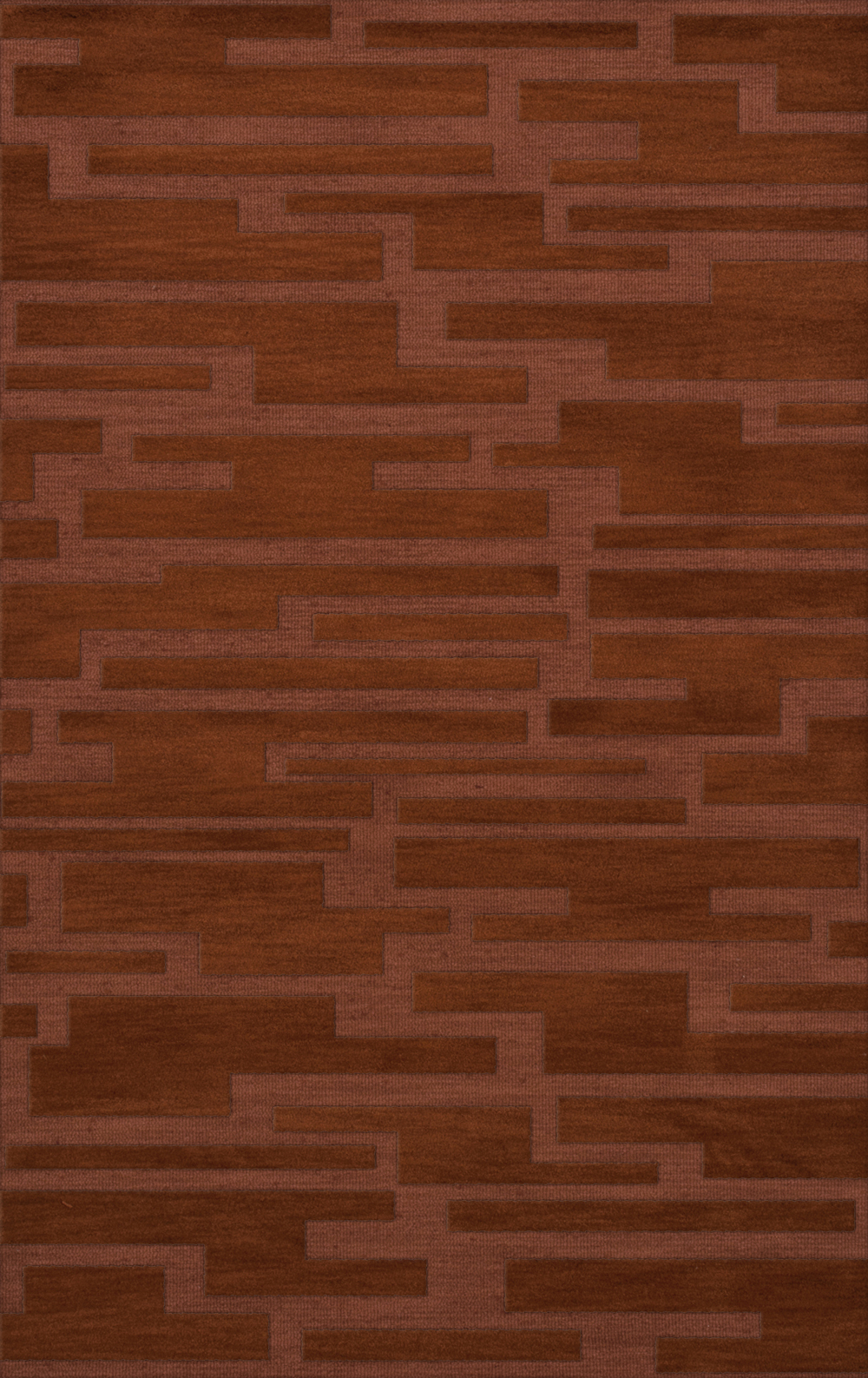 Red Transitional Hand Hooked Squares Rectangles Boxes Area Rug Patchwork DV6 - Picture 4 of 35