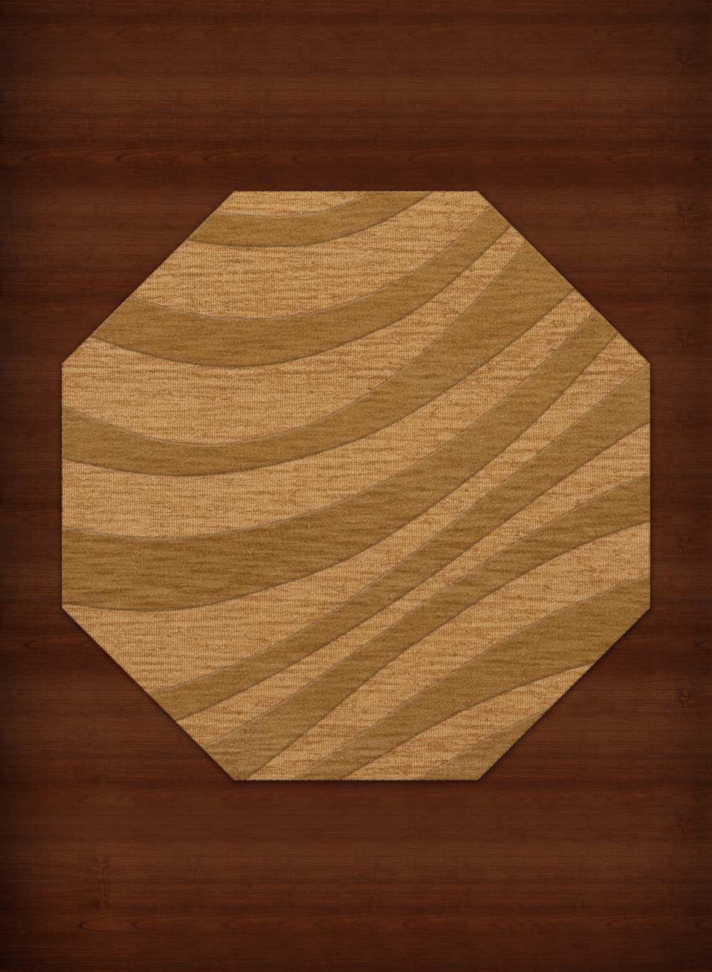 Yellow Transitional Hand Hooked Swirls Stripes Lines Area Rug Abstract DV12 - Picture 7 of 35