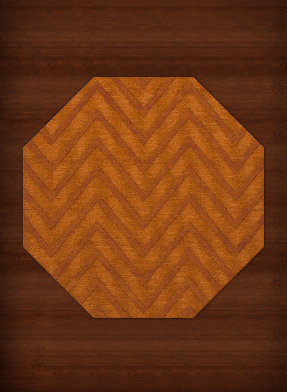 Orange Transitional Hand Hooked Stripes Chevrons Zig Zags Area Rug Striped DV4 - Picture 7 of 35