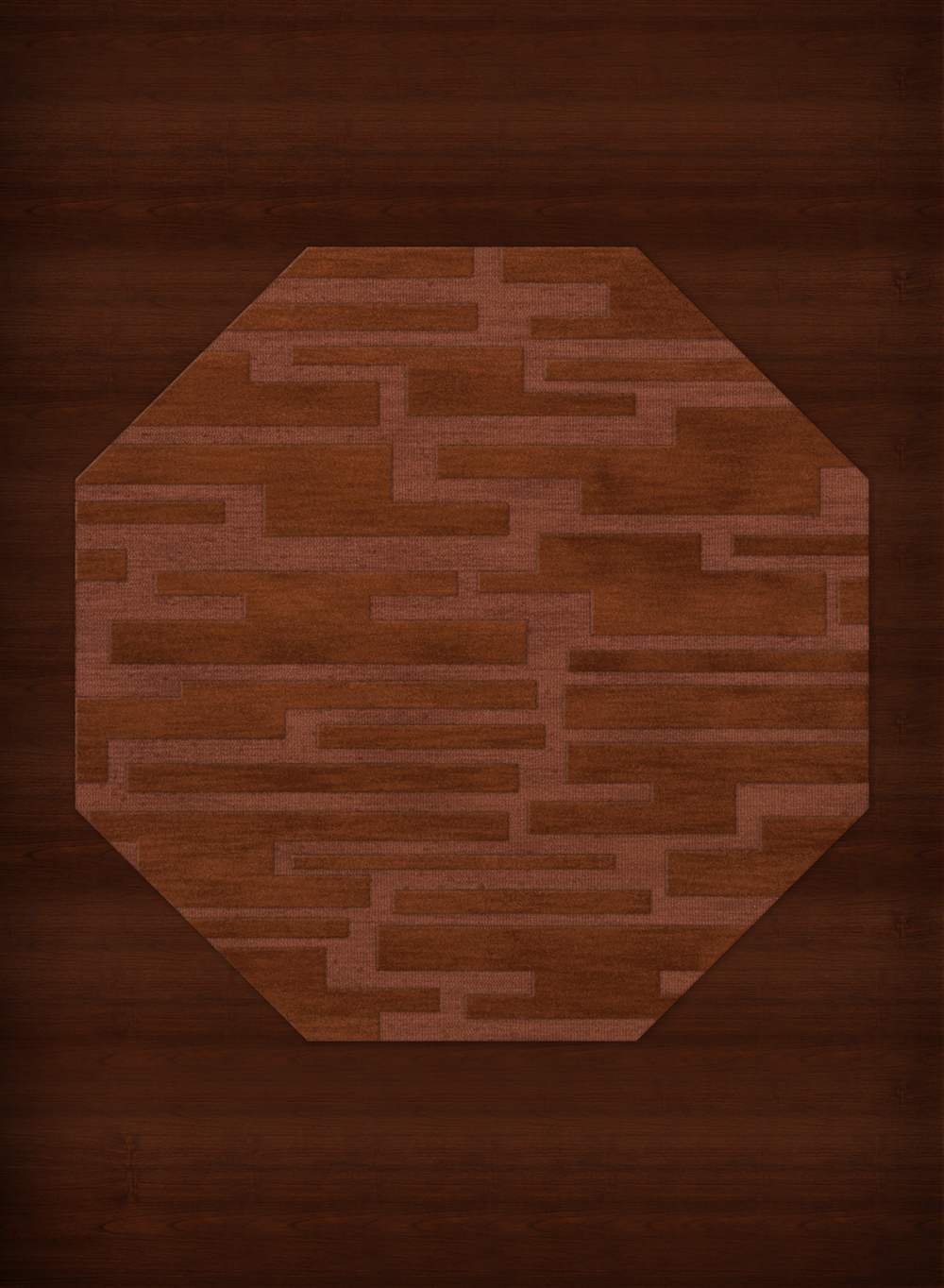 Red Transitional Hand Hooked Squares Rectangles Boxes Area Rug Patchwork DV6 - Picture 6 of 35