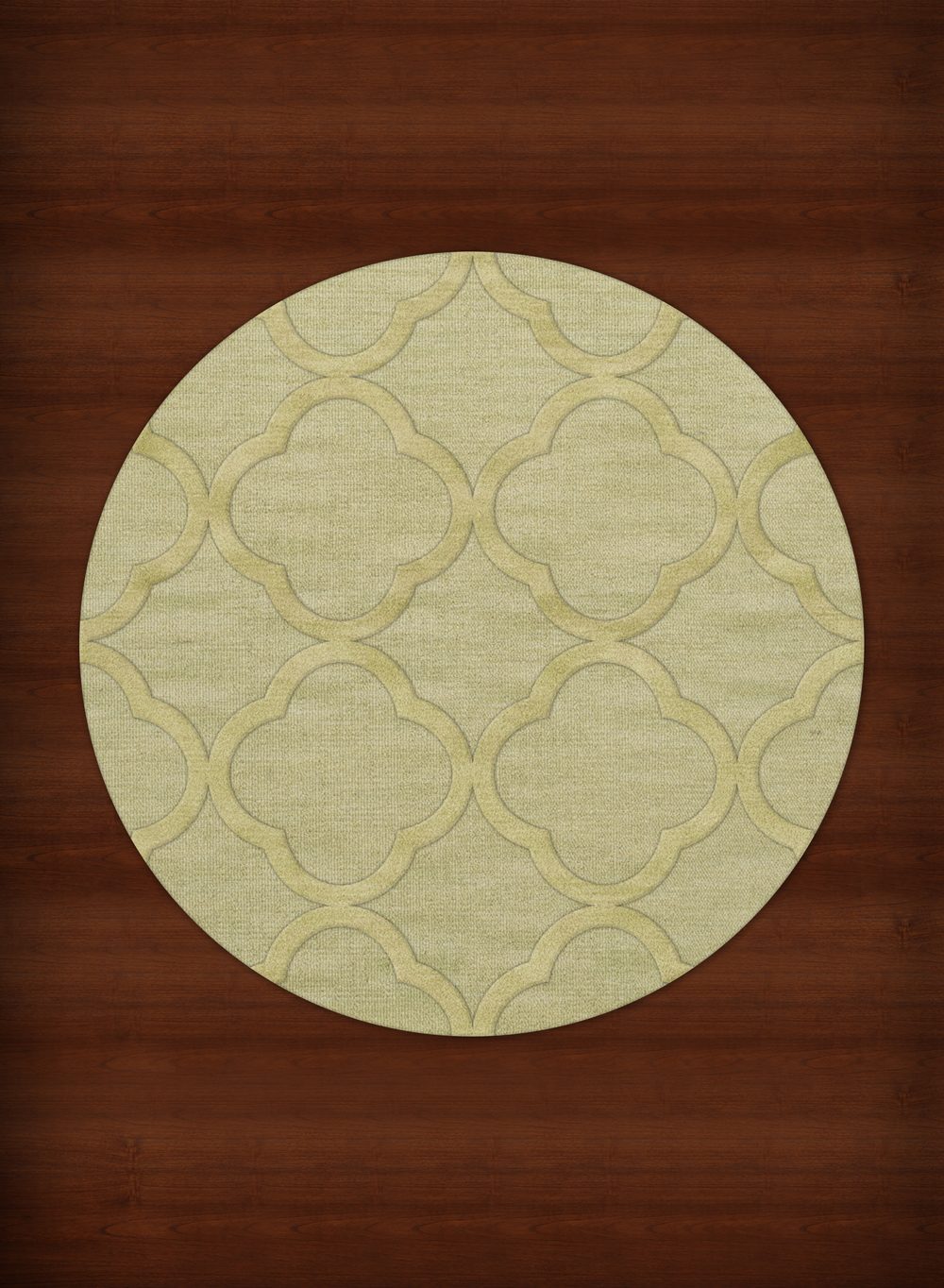 Green Quaterfoil Trellis Print Transitional Area Rug Geometric DV8 - Picture 7 of 35