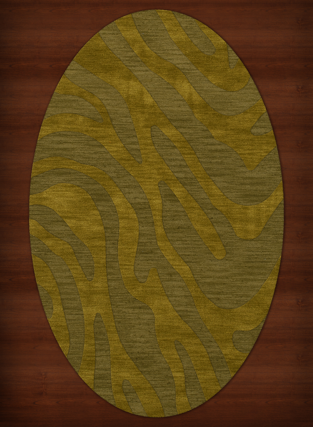 Green Swirls Lines Stripes Transitional Area Rug Animal Print DV2 - Picture 9 of 35
