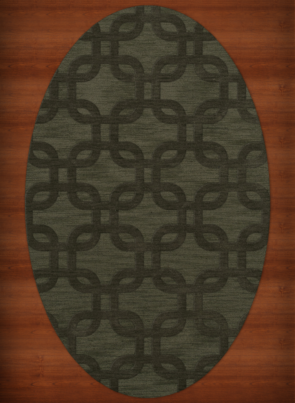 Green Rectangles Loops Rounded Squares Transitional Area Rug Geometric DV7 - Picture 9 of 35