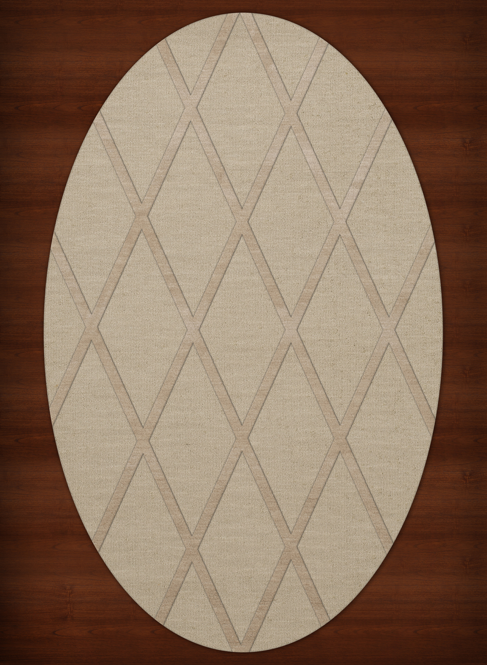 Ivory Transitional Hand Hooked Diamonds Criss-Cross Area Rug Geometric DV11 - Picture 11 of 35